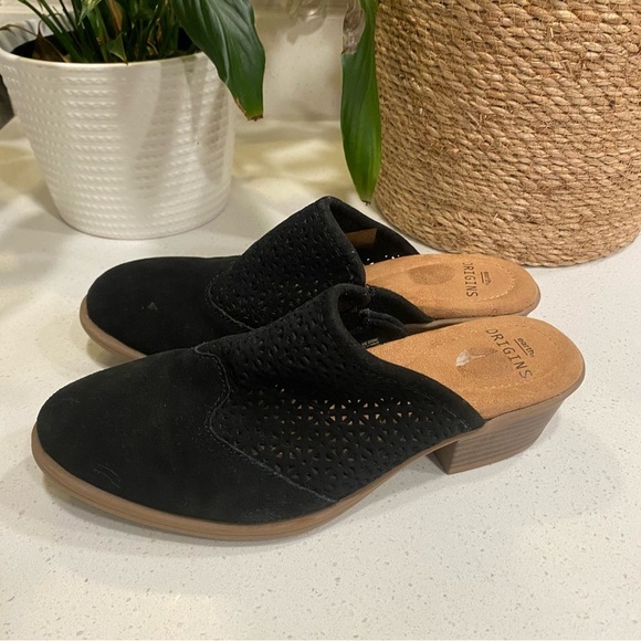 Earth Origins Celina Slip On-Mule Clog Suede Low Bootie Women’s 6.5 - Picture 1 of 7